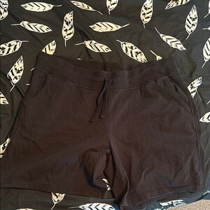 Hanes Black Athletic Shorts Soft Fabric Relaxed Fit